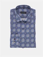 Eterna skjorte med blå paisley mønster Modern Fit 3786 18 X17V